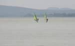 Blick vom Ferienhaus zum Velencesee im Winter